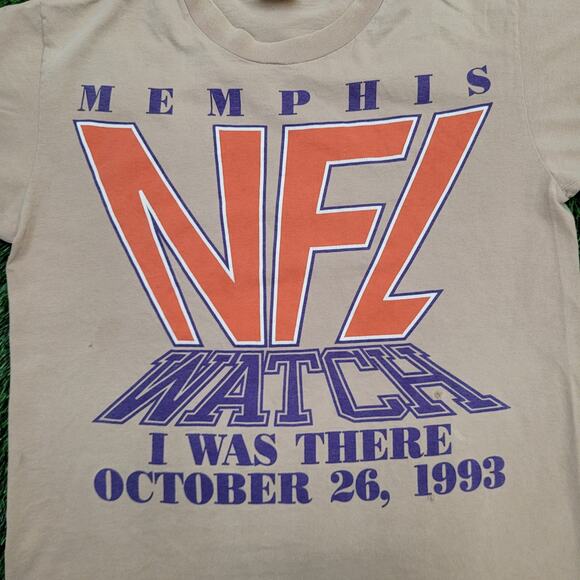 Vintage 1993 Memphis NFL Shirt Medium 20x27 Brown - Picture 10 of 15